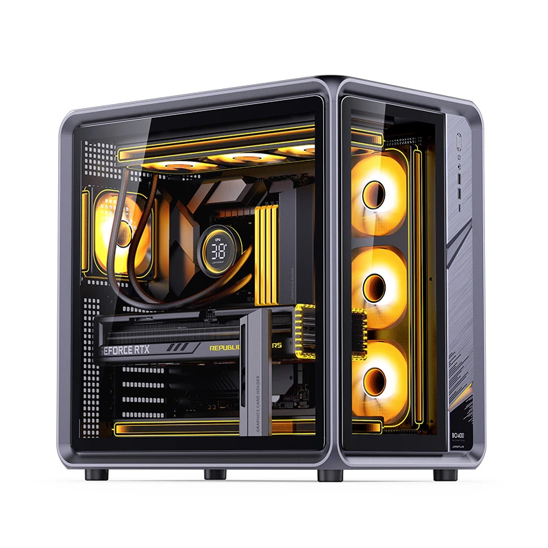 Jonsplus BO400 PC-kompiuterio korpusas, Midi-Tower, ATX, Tempered Glass – gunmetal pilkas aprašymas - Prekės nuotrauka Jonsplus BO400 PC-kompiuterio korpusas, Midi-Tower, ATX, Tempered Glass – gunmetal pilkas aprašymas - Prekės nuotrauka