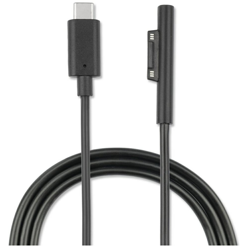 Kabelis 4smarts Connect Cable USB-C 5A 1m, skirtas Microsoft Surface, juodas aprašymas - Prekės nuotrauka