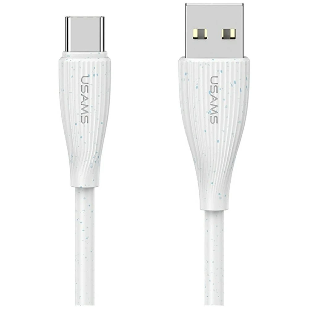 Kabelis USAMS Žalias Series SJ714 18W 3A USB-A į USB-C 1m baltos spalvos aprašymas - Prekės nuotrauka