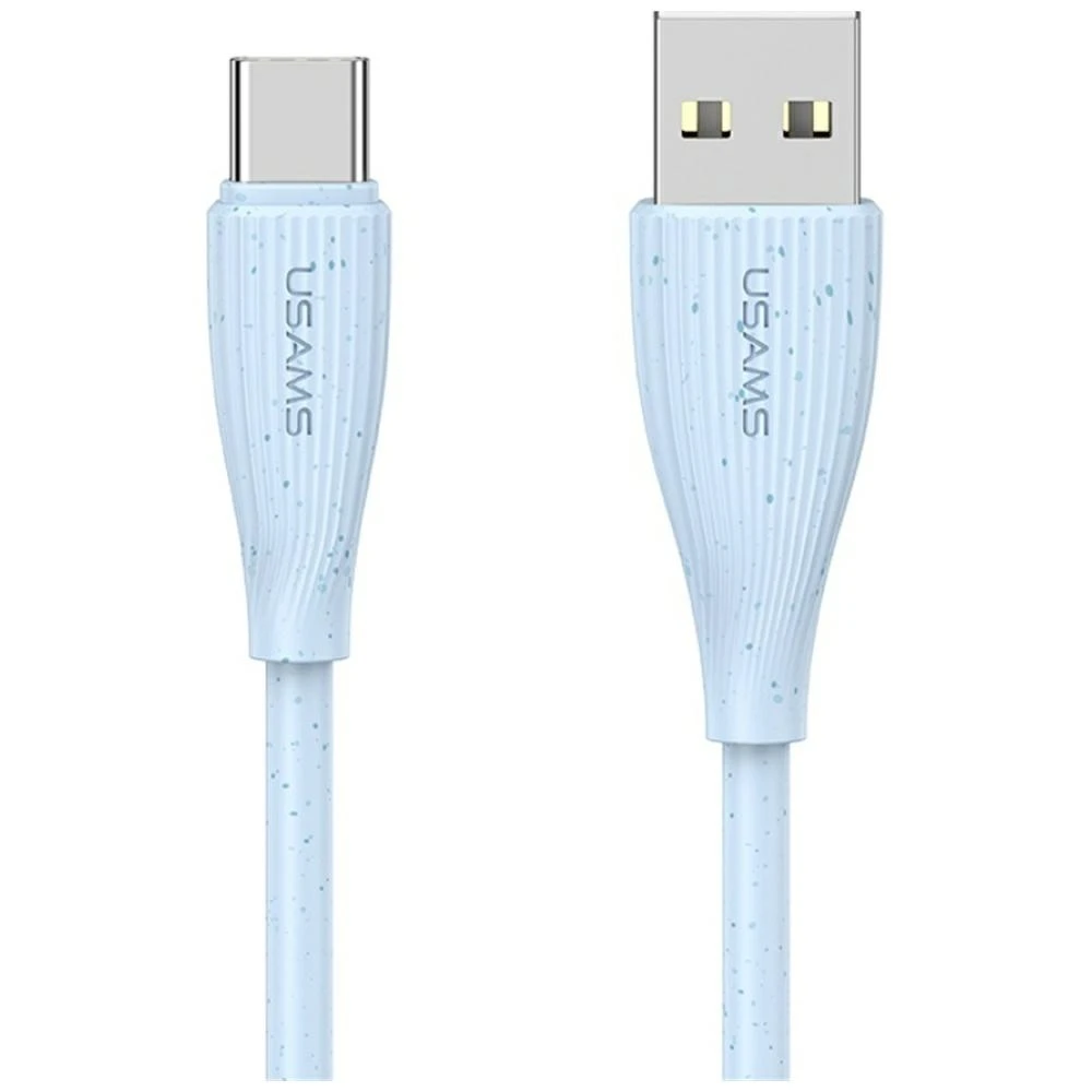 Kabelis USAMS Žalias Series SJ714 18W 3A USB-A į USB-C 1m mėlynos spalvos aprašymas - Prekės nuotrauka Kabelis USAMS Žalias Series SJ714 18W 3A USB-A į USB-C 1m mėlynos spalvos aprašymas - Prekės nuotrauka