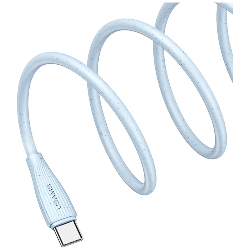 Kabelis USAMS Žalias Series SJ714 18W 3A USB-A į USB-C 1m rožinės spalvos aprašymas - Prekės nuotrauka