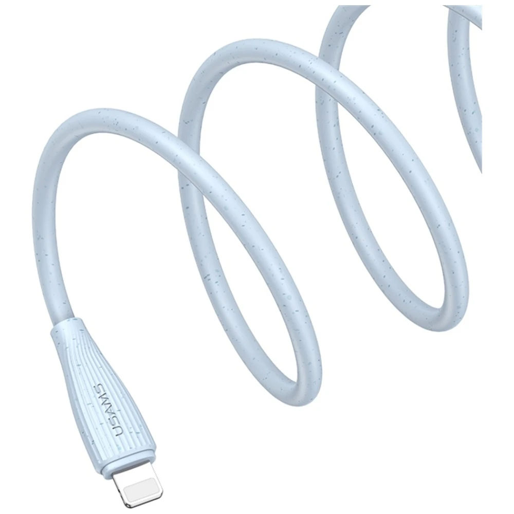 Kabelis USAMS Žalias Series SJ717 30W USB-C į Lightning 1m baltos spalvos aprašymas - Prekės nuotrauka