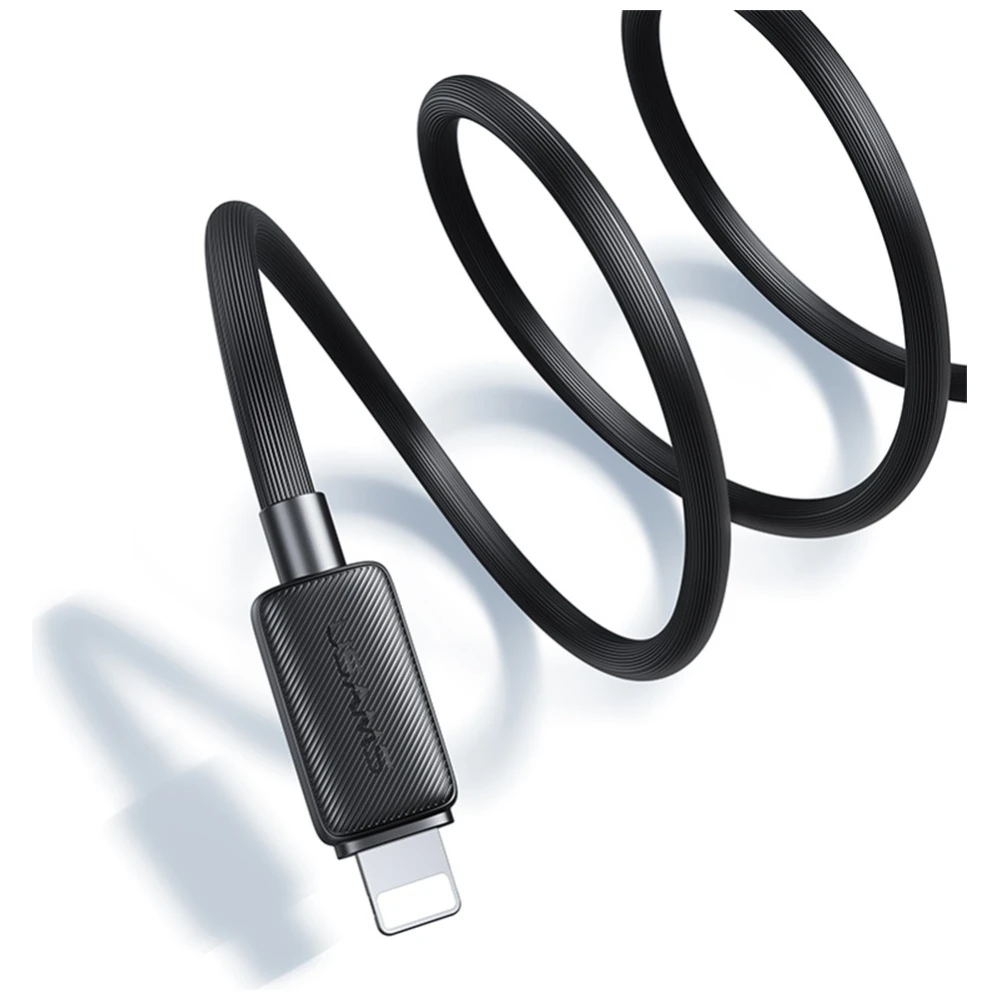 Kabelis USAMS KY Series US-SJ689 2.4A USB-A į Lightning 1m baltos spalvos aprašymas - Prekės nuotrauka