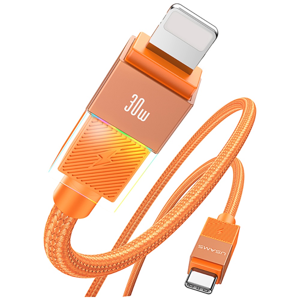 Kabelis USAMS SJ776 PD 30W USB-C/Lightning 1.2m tarnish aprašymas - Prekės nuotrauka