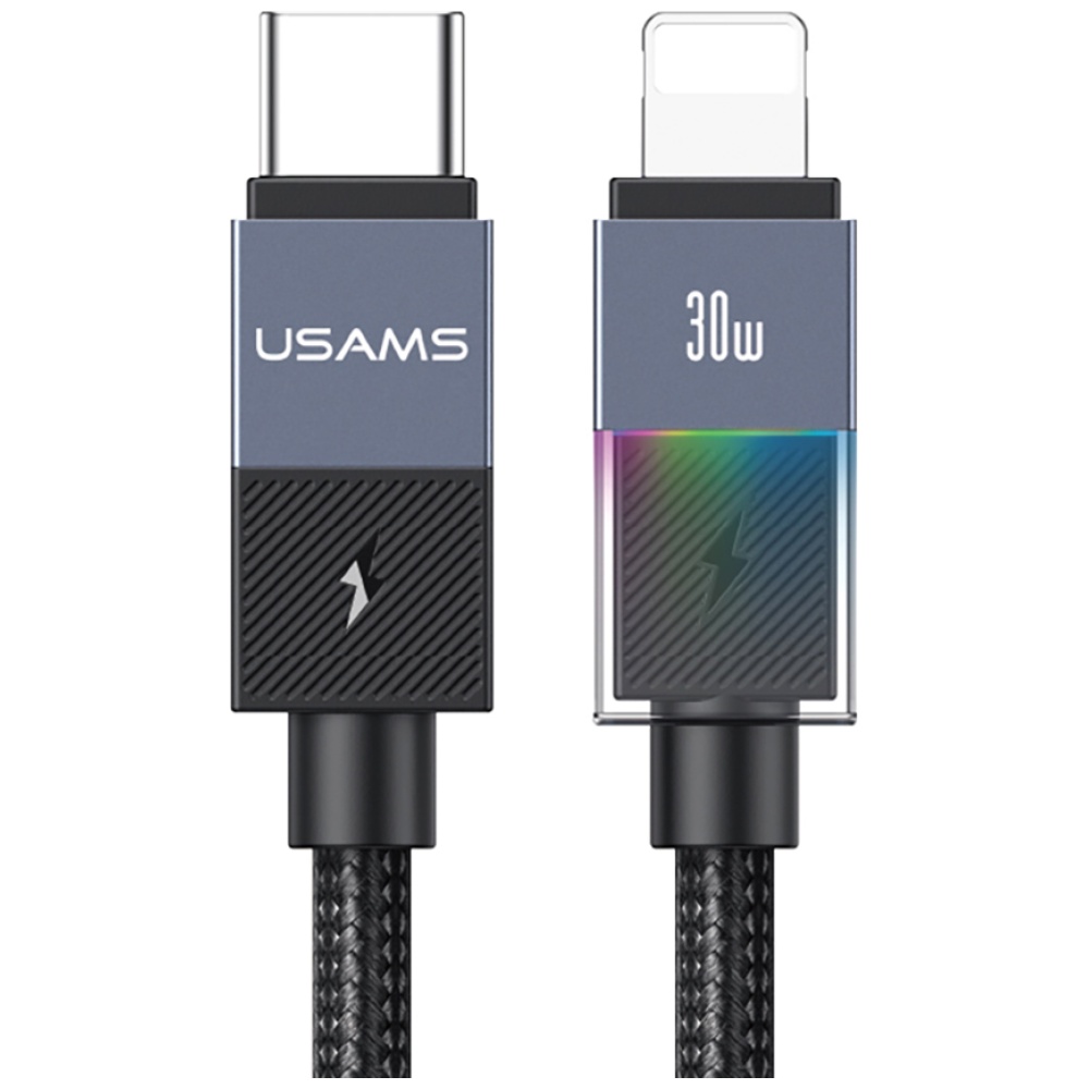 Kabelis USAMS SJ776 PD 30W USB-C/Lightning 1.2m tarnish aprašymas - Prekės nuotrauka