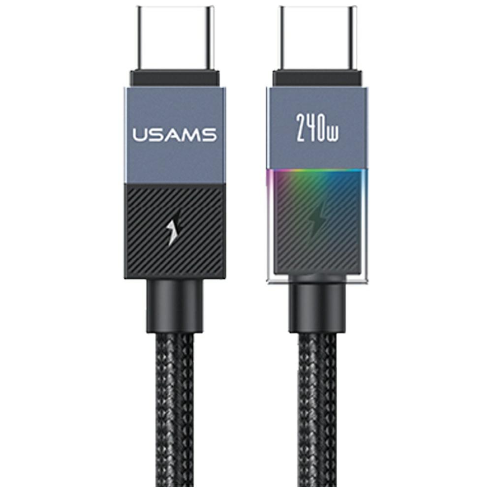 Kabelis USAMS SJ777 PD 240W USB-C/USB-C 1.2m tarnish aprašymas - Prekės nuotrauka