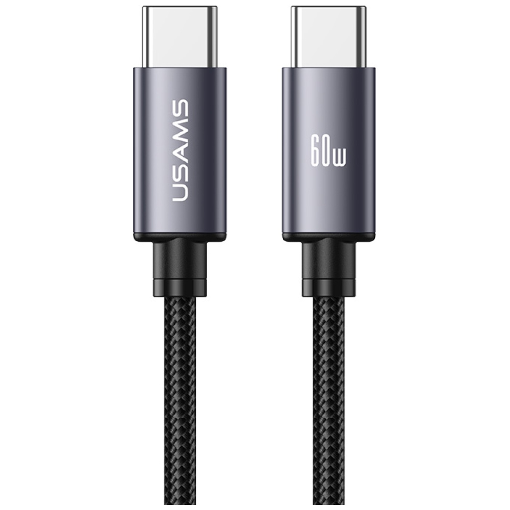 Kabelis USAMS U91 60W USB-C to USB-C 1m tarnish aprašymas - Prekės nuotrauka
