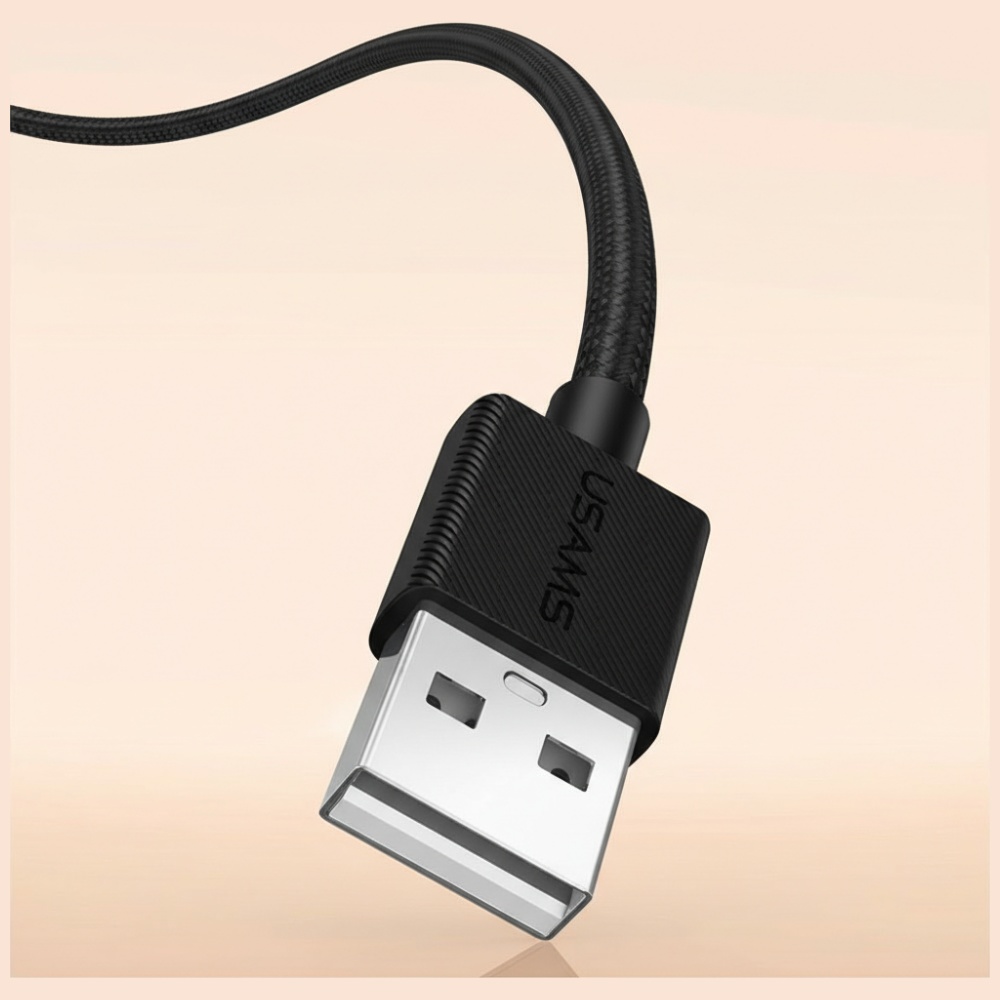 Kabelis USAMS U92 18W USB-C į USB-A 1.2m juodos spalvos aprašymas - Prekės nuotrauka
