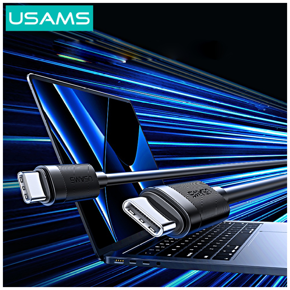 Kabelis USAMS U94 60W USB-C to USB-C 1m juodos spalvos aprašymas - Prekės nuotrauka Kabelis USAMS U94 60W USB-C to USB-C 1m juodos spalvos aprašymas - Prekės nuotrauka