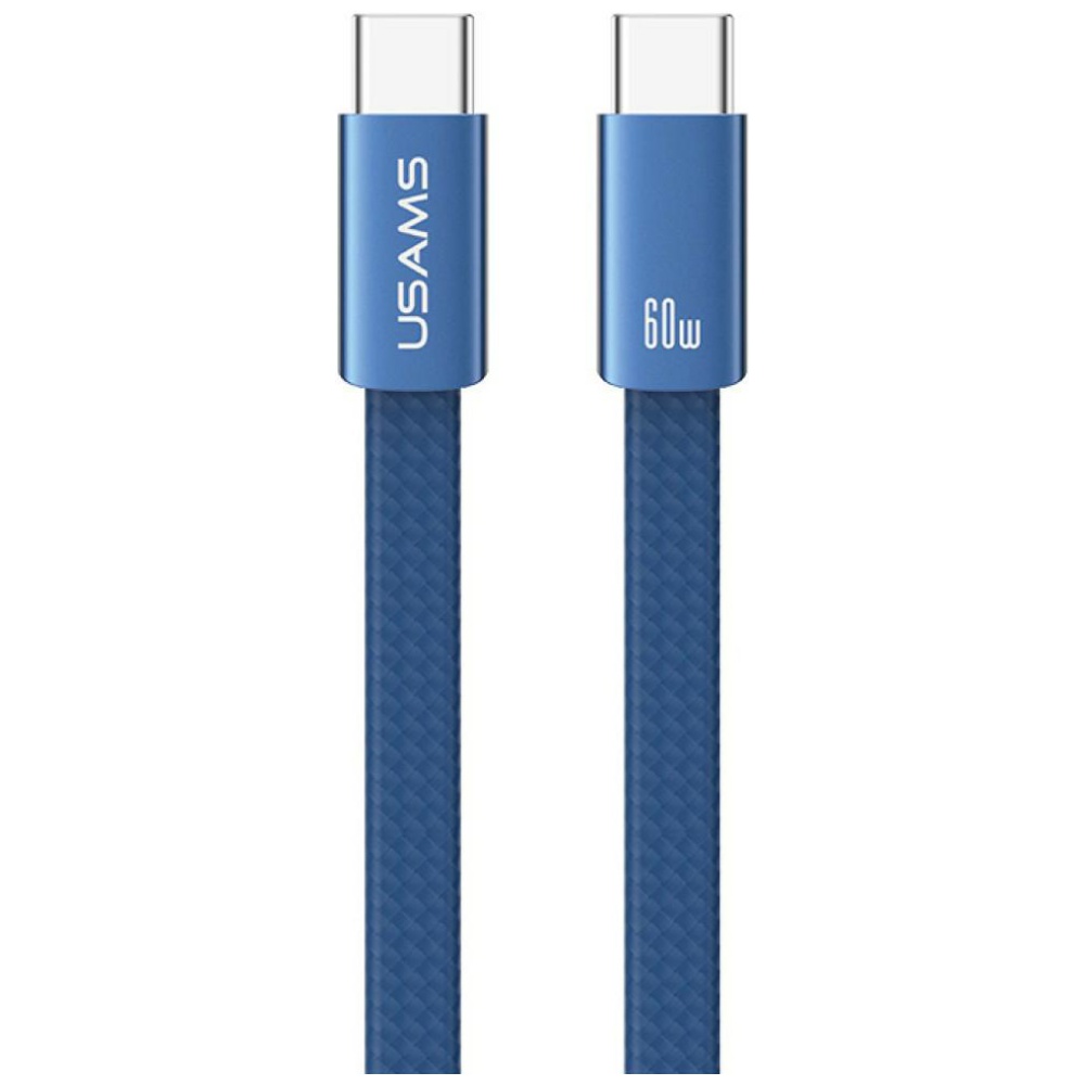 Kabelis USAMS U96 60W USB-C į USB-C 1.2m mėlynas aprašymas - Prekės nuotrauka