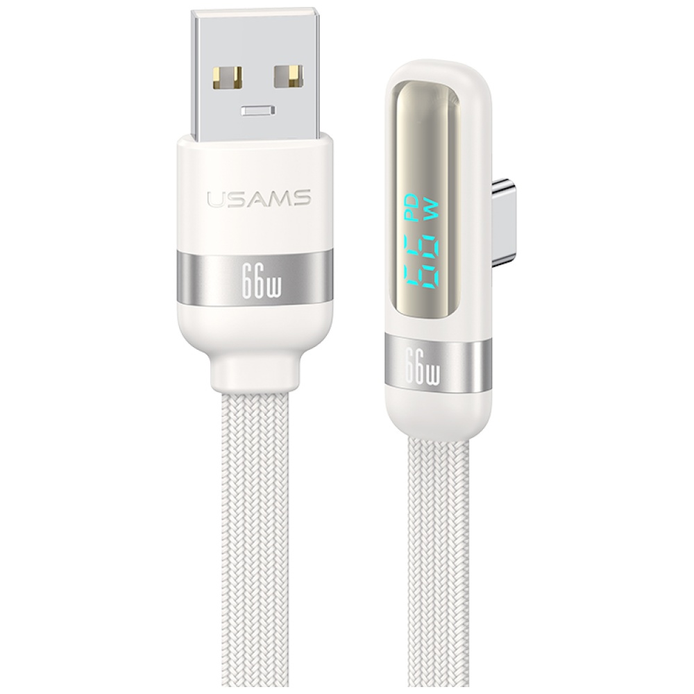 Kabelis USAMS US-SJ651 USB-A/USB-C baltos spalvos aprašymas - Prekės nuotrauka