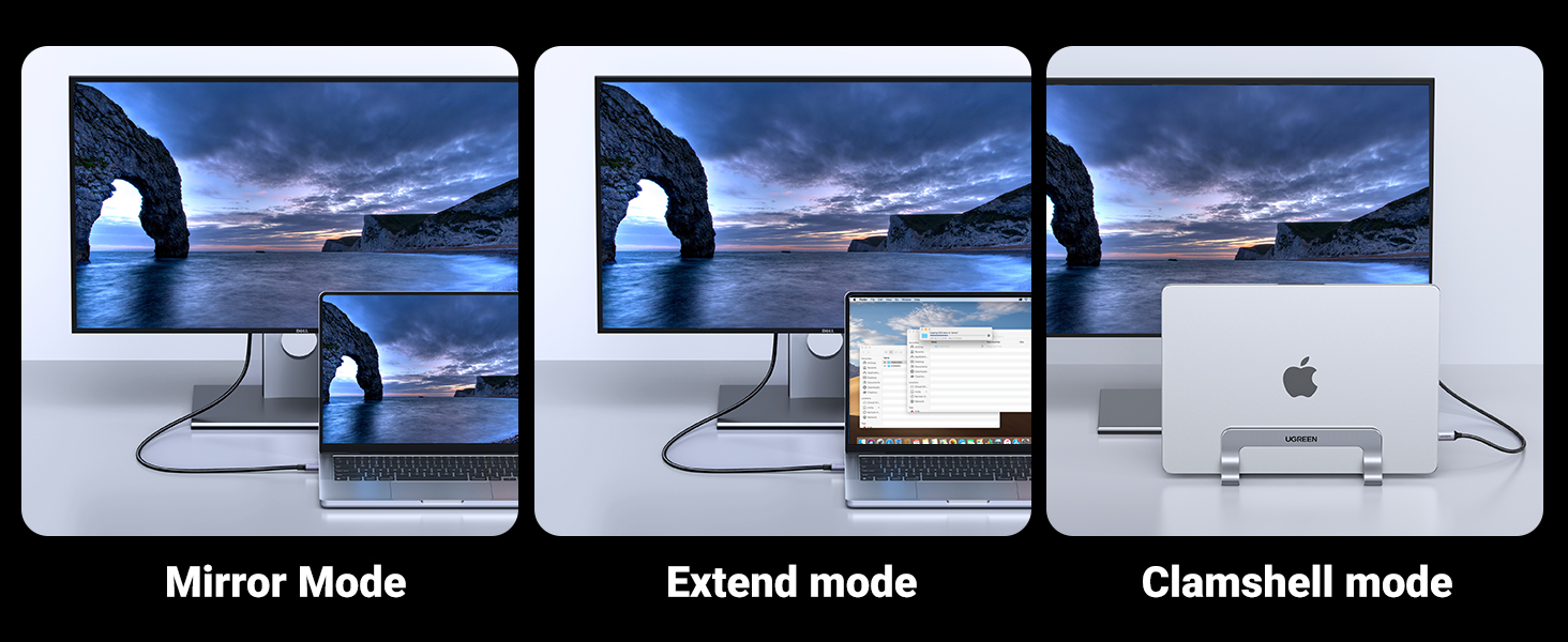 Kabelis USB C kištukas – DisplayPort kištukas 8K 60Hz 3m, juodas CM556 UGREEN aprašymas - Prekės nuotrauka