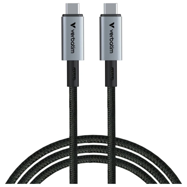 Kabelis Verbatim Sync & Charge USB-C į USB-C 240W 40Gb/s 120cm juodos spalvos 31847 aprašymas - Prekės nuotrauka
