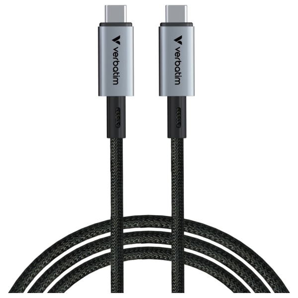 Kabelis Verbatim Sync & Charge USB-C į USB-C 240W 40Gb/s 120cm juodos spalvos 31847 aprašymas - Prekės nuotrauka Kabelis Verbatim Sync & Charge USB-C į USB-C 240W 40Gb/s 120cm juodos spalvos 31847 aprašymas - Prekės nuotrauka