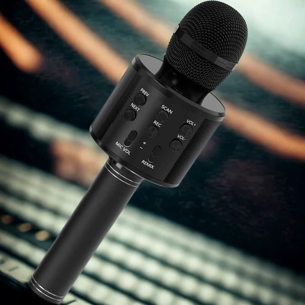 Karaoke mikrofonas MajesticLine juodos spalvos aprašymas - Prekės nuotrauka