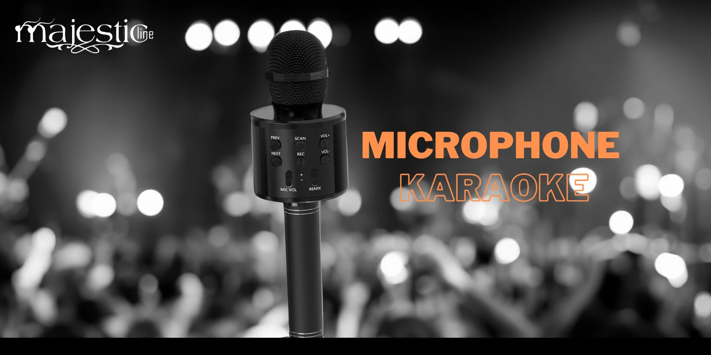Karaoke mikrofonas MajesticLine juodos spalvos aprašymas - Prekės nuotrauka