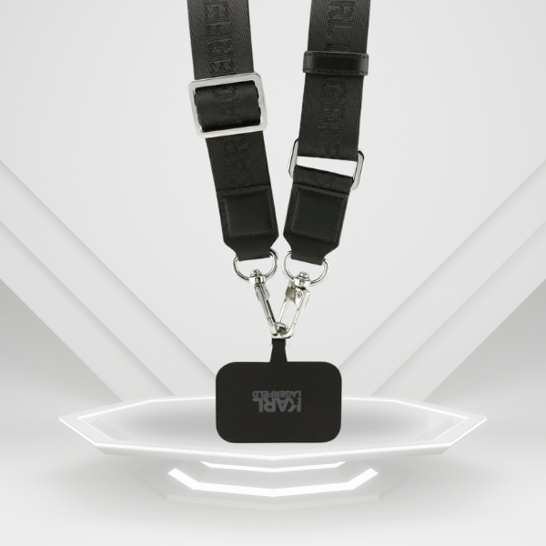 Karl Lagerfeld Big Strap Karl Metal Logo MagSafe dėklas skirtas Apple iPhone 17 Pro Juodas aprašymas - Prekės nuotrauka