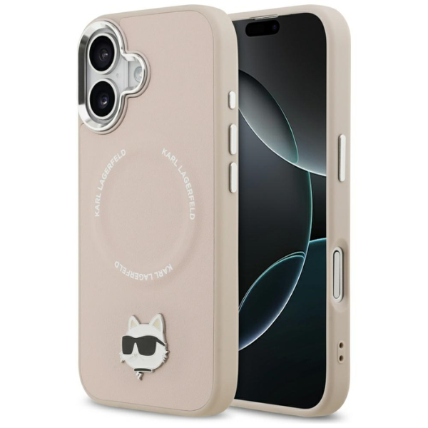 Karl Lagerfeld Choupette Pin MagSafe dėklas Apple iPhone 17 rožinės spalvos aprašymas - Prekės nuotrauka Karl Lagerfeld Choupette Pin MagSafe dėklas Apple iPhone 17 rožinės spalvos aprašymas - Prekės nuotrauka