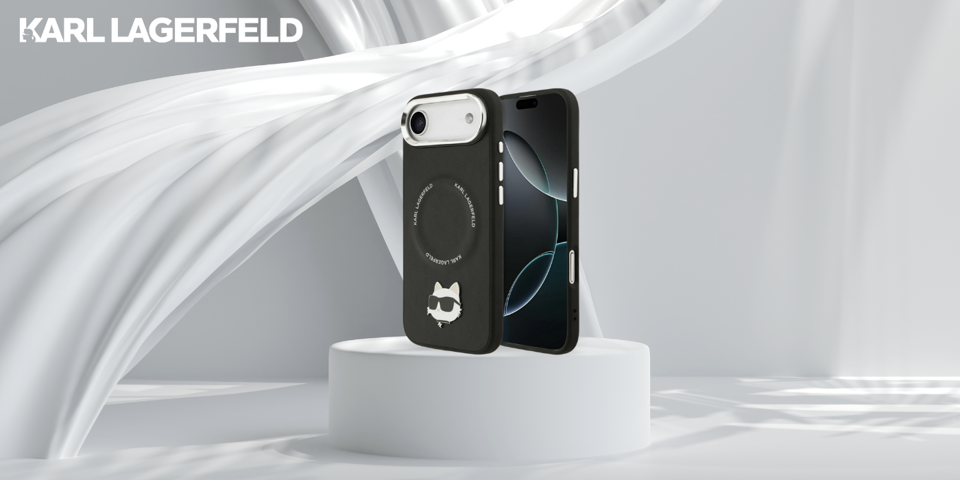 Karl Lagerfeld Choupette Pin MagSafe dėklas Apple iPhone Air juodos spalvos aprašymas - Prekės nuotrauka