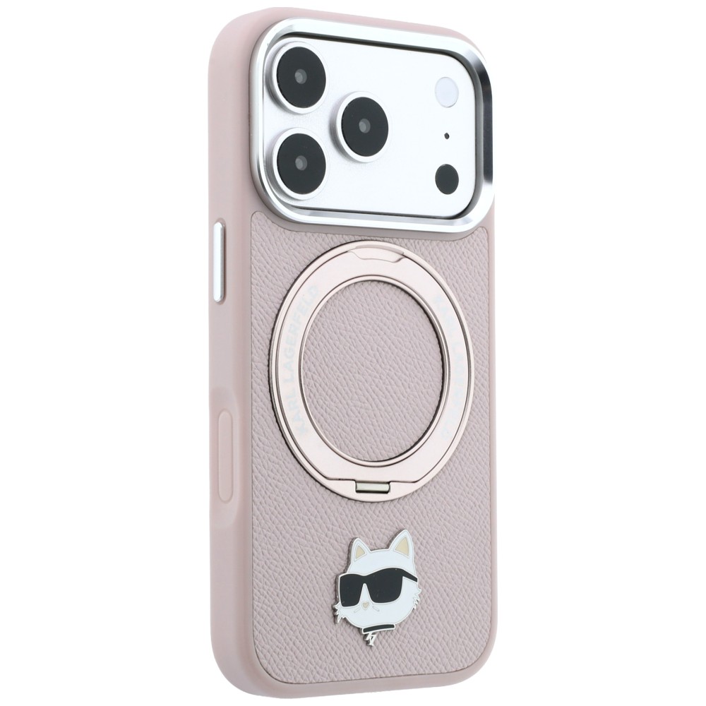 Karl Lagerfeld dėklas su 360° žiediniu stovu Choupette Head Pin MagSafe, skirtas iPhone 18 Pro Max / 17 Pro Max aprašymas - Prekės nuotrauka