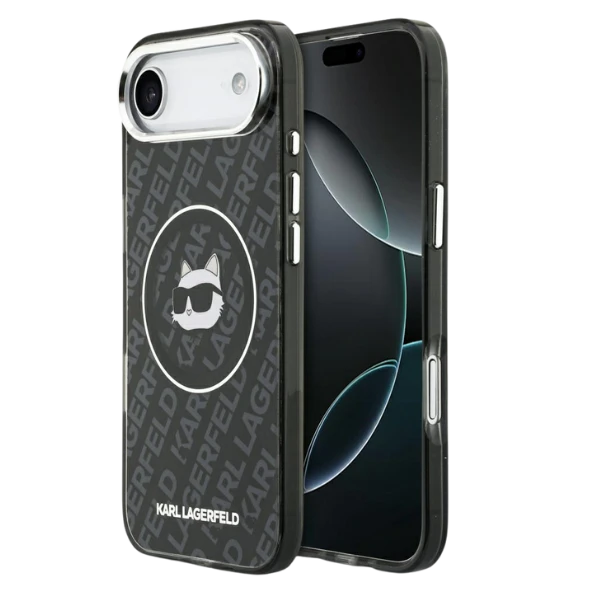 Karl Lagerfeld IML Choupette Head Logo MagSafe Dėklas skirtas Apple iPhone Air juodos spalvos aprašymas - Prekės nuotrauka
