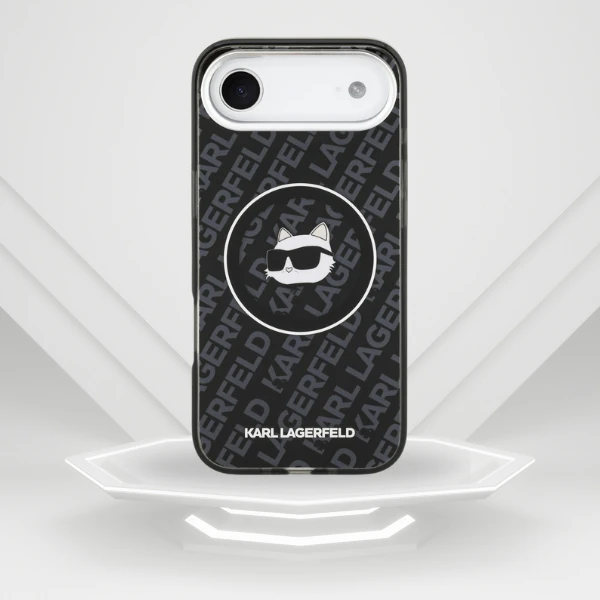 Karl Lagerfeld IML Choupette Head Logo MagSafe Dėklas skirtas Apple iPhone Air juodos spalvos aprašymas - Prekės nuotrauka