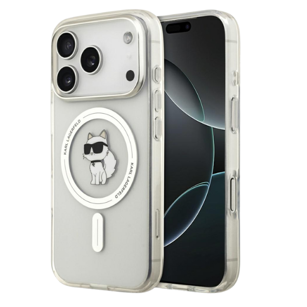 Karl Lagerfeld IML Choupette MagSafe dėklas skirtas Apple iPhone 17 Pro Max Clear aprašymas - Prekės nuotrauka Karl Lagerfeld IML Choupette MagSafe dėklas skirtas Apple iPhone 17 Pro Max Clear aprašymas - Prekės nuotrauka