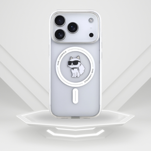 Karl Lagerfeld IML Choupette MagSafe dėklas skirtas Apple iPhone 17 Pro Max Clear aprašymas - Prekės nuotrauka Karl Lagerfeld IML Choupette MagSafe dėklas skirtas Apple iPhone 17 Pro Max Clear aprašymas - Prekės nuotrauka