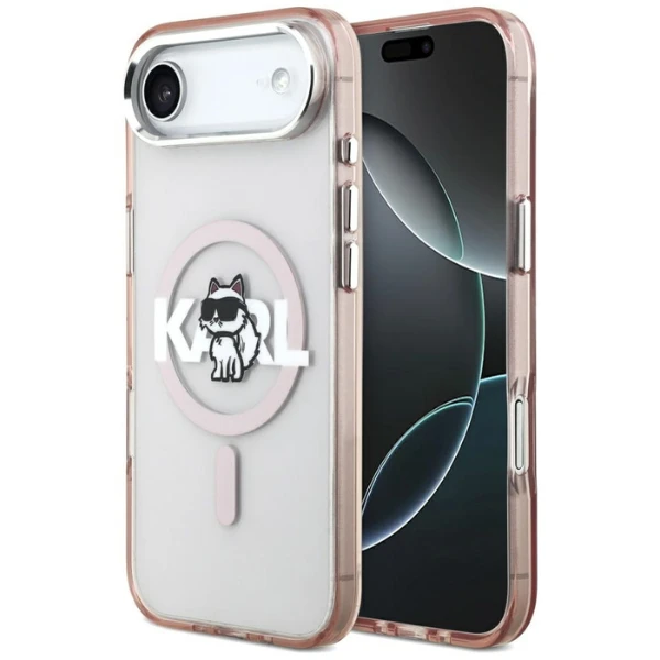 Karl Lagerfeld IML Choupette Sketch Logo MagSafe dėklas Apple iPhone Air rožinės spalvos aprašymas - Prekės nuotrauka