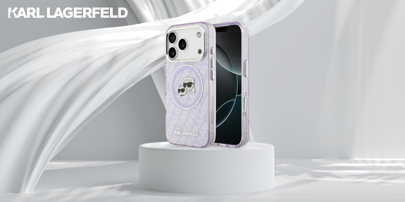 Karl Lagerfeld IML Glitter Karl & Choupette Heads Logo MagSafe dėklas skirtas Apple iPhone 17 Pro Violetinė aprašymas - Prekės nuotrauka Karl Lagerfeld IML Glitter Karl & Choupette Heads Logo MagSafe dėklas skirtas Apple iPhone 17 Pro Violetinė aprašymas - Prekės nuotrauka