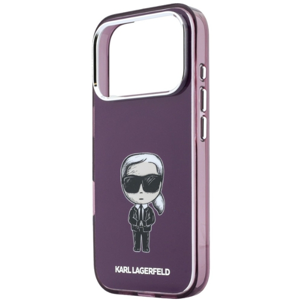 Karl Lagerfeld IML Ikonik Sketch Print MagSafe dėklas, skirtas iPhone 18 Pro / 17 Pro, bordo spalvos aprašymas - Prekės nuotrauka