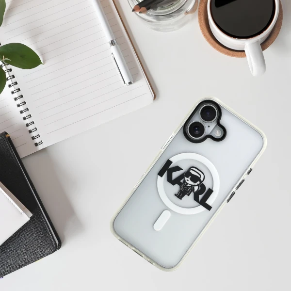 Karl Lagerfeld IML Karl Sketch Logo MagSafe dėklas Apple iPhone 17 Clear aprašymas - Prekės nuotrauka Karl Lagerfeld IML Karl Sketch Logo MagSafe dėklas Apple iPhone 17 Clear aprašymas - Prekės nuotrauka