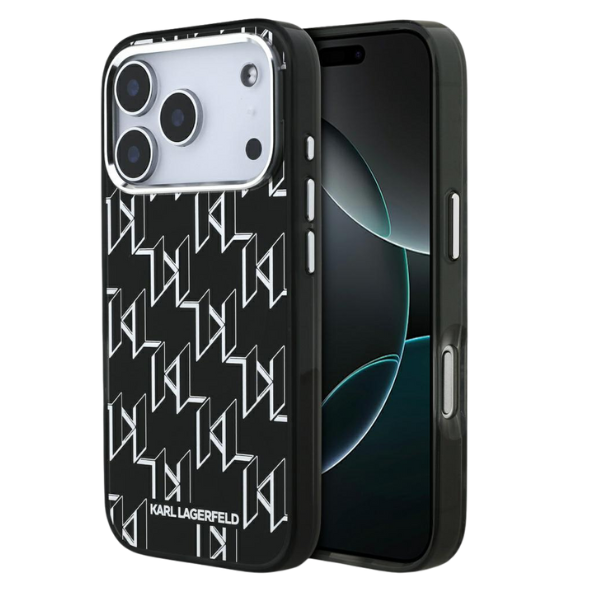Karl Lagerfeld IML KL Monogram MagSafe dėklas skirtas Apple iPhone 17 Pro juodos spalvos aprašymas - Prekės nuotrauka Karl Lagerfeld IML KL Monogram MagSafe dėklas skirtas Apple iPhone 17 Pro juodos spalvos aprašymas - Prekės nuotrauka