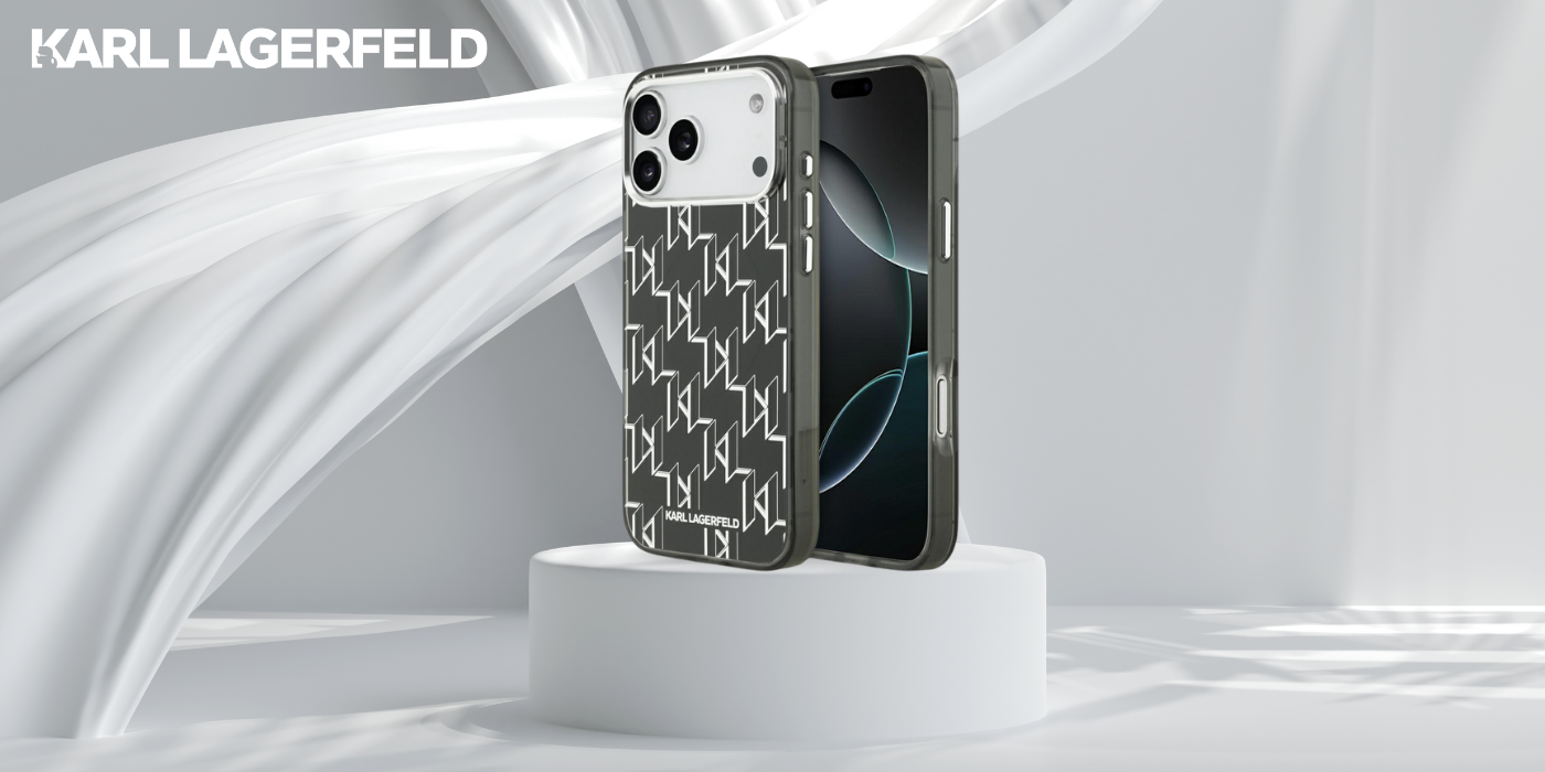 Karl Lagerfeld IML KL Monogram MagSafe dėklas skirtas Apple iPhone 17 Pro Max juodos spalvos aprašymas - Prekės nuotrauka