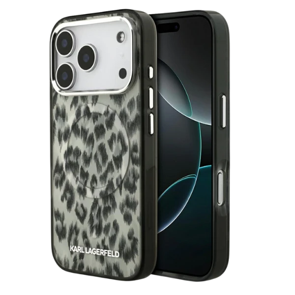 Karl Lagerfeld IML Leopard Pattern MagSafe Dėklas skirtas Apple iPhone 17 Pro rudos spalvos aprašymas - Prekės nuotrauka Karl Lagerfeld IML Leopard Pattern MagSafe Dėklas skirtas Apple iPhone 17 Pro rudos spalvos aprašymas - Prekės nuotrauka