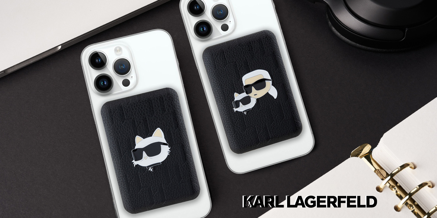Karl Lagerfeld indukcinis išorinis akumuliatorius KLPB5FPGKSCHHK 16W 5000mAh juodos spalvos Choupette Head Pin MagSafe aprašymas - Prekės nuotrauka