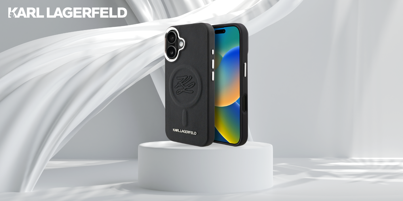 Dėklas Karl Lagerfeld Inicialų & Metalinė Logo MagSafe Danga iPhone 16 - Juoda aprašymas - Prekės nuotrauka