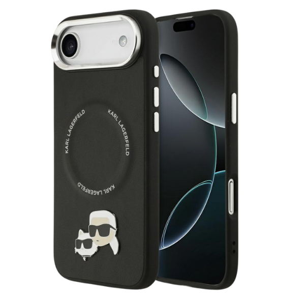 Karl Lagerfeld Karl & Choupette Pins MagSafe dėklas skirtas Apple iPhone Air Juodas aprašymas - Prekės nuotrauka Karl Lagerfeld Karl & Choupette Pins MagSafe dėklas skirtas Apple iPhone Air Juodas aprašymas - Prekės nuotrauka