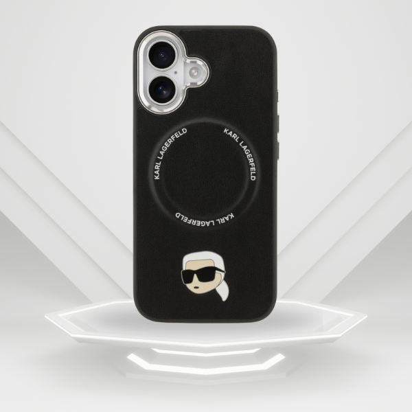 Karl Lagerfeld Karl Pin MagSafe Dėklas skirtas iPhone 17 juodos spalvos aprašymas - Prekės nuotrauka