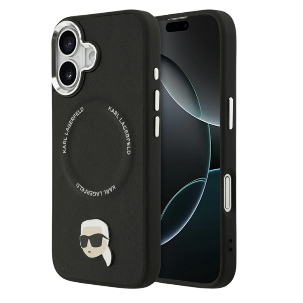 Karl Lagerfeld Karl Pin MagSafe Dėklas skirtas iPhone 17 juodos spalvos aprašymas - Prekės nuotrauka