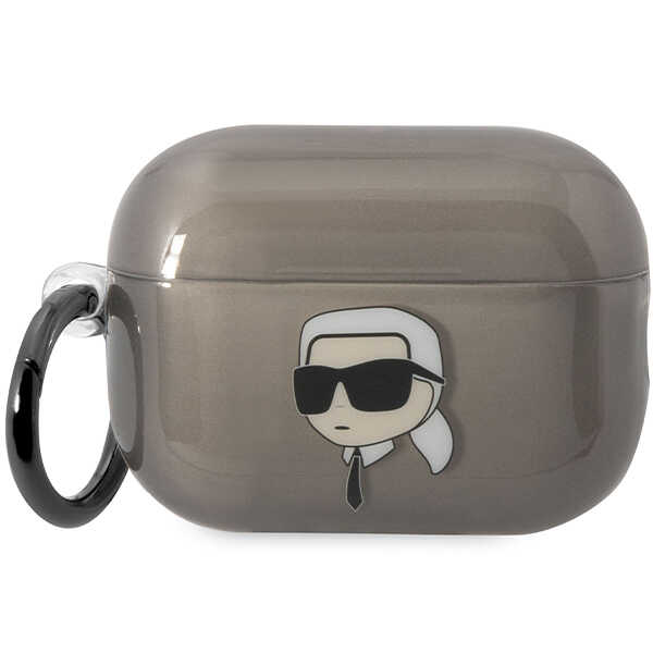 Karl Lagerfeld KKLAP2HNIKTCK Airpods Pro 2 (2022/2023) dėklas juodos spalvos Ikonik Karl Lagerfeld aprašymas - Prekės nuotrauka