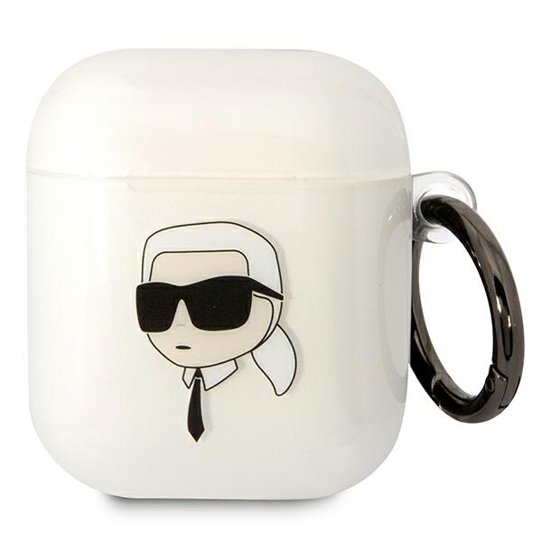 Karl Lagerfeld KLA2HNIKTCT AirPods 1/2 dėklas skaidrus Karl`s Head aprašymas - Prekės nuotrauka