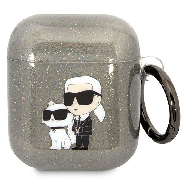 Karl Lagerfeld KLA2HNKCTGK Airpods 1/2 dėklas juodos spalvos Glitter Karl&Choupette aprašymas - Prekės nuotrauka Karl Lagerfeld KLA2HNKCTGK Airpods 1/2 dėklas juodos spalvos Glitter Karl&Choupette aprašymas - Prekės nuotrauka