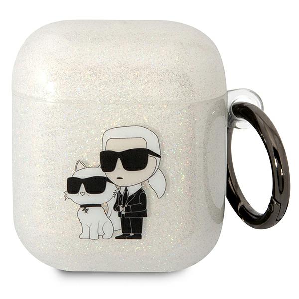 Karl Lagerfeld KLA2HNKCTGT Airpods 1/2 dėklas skaidrus Glitter Karl&Choupette aprašymas - Prekės nuotrauka Karl Lagerfeld KLA2HNKCTGT Airpods 1/2 dėklas skaidrus Glitter Karl&Choupette aprašymas - Prekės nuotrauka