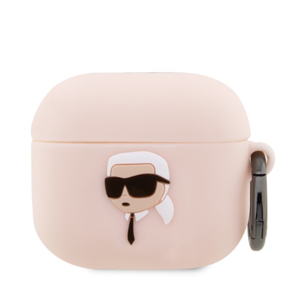 Karl Lagerfeld KLA3RUNIKP AirPods 3 dėklas rožinės spalvos Silicone Karl Head 3D aprašymas - Prekės nuotrauka Karl Lagerfeld KLA3RUNIKP AirPods 3 dėklas rožinės spalvos Silicone Karl Head 3D aprašymas - Prekės nuotrauka