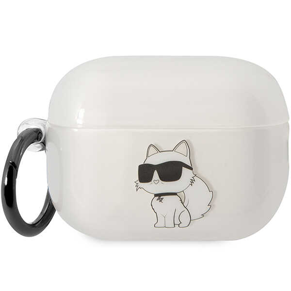 Karl Lagerfeld KLAP2HNCHTCT Airpods Pro 2 (2022/2023) dėklas skaidrus Ikonik Choupette aprašymas - Prekės nuotrauka