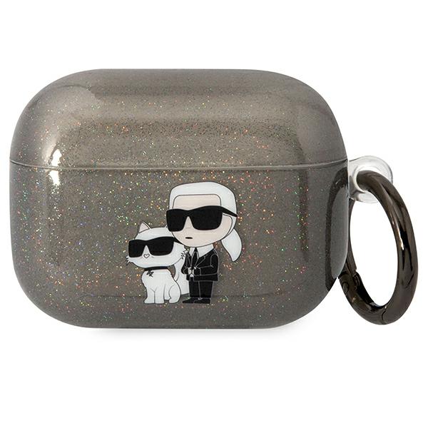 Karl Lagerfeld KLAPHNKCTGK Airpods Pro dėklas juodos spalvos Glitter Karl&Choupette aprašymas - Prekės nuotrauka Karl Lagerfeld KLAPHNKCTGK Airpods Pro dėklas juodos spalvos Glitter Karl&Choupette aprašymas - Prekės nuotrauka