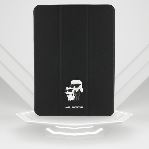 Karl Lagerfeld KLFC11RM24SAKCK Apple iPad Air 11″ 2024 Book Cover juodos spalvos Saffiano Magnetic Karl &Choupette aprašymas - Prekės nuotrauka