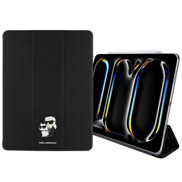 Karl Lagerfeld KLFC13PM24SAKCK Apple iPad Pro 13″ 2024 Book Cover juodos spalvos Saffiano Magnetic Karl &Ch aprašymas - Prekės nuotrauka