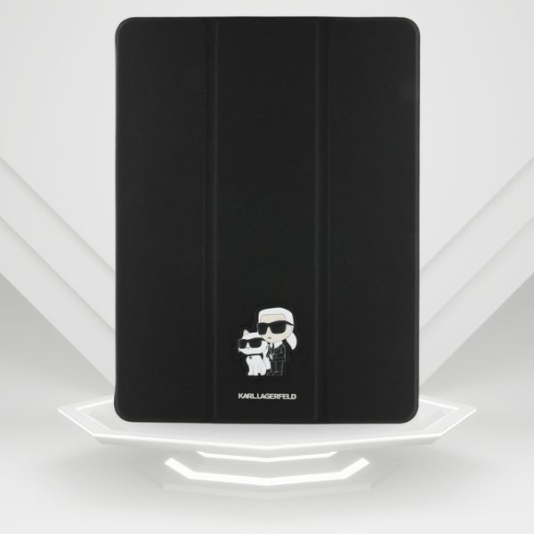 Karl Lagerfeld KLFC13RM24SAKCK Apple iPad Air 13″ 2024 Book Cover juodos spalvos Saffiano Magnetic Karl &Choupette aprašymas - Prekės nuotrauka